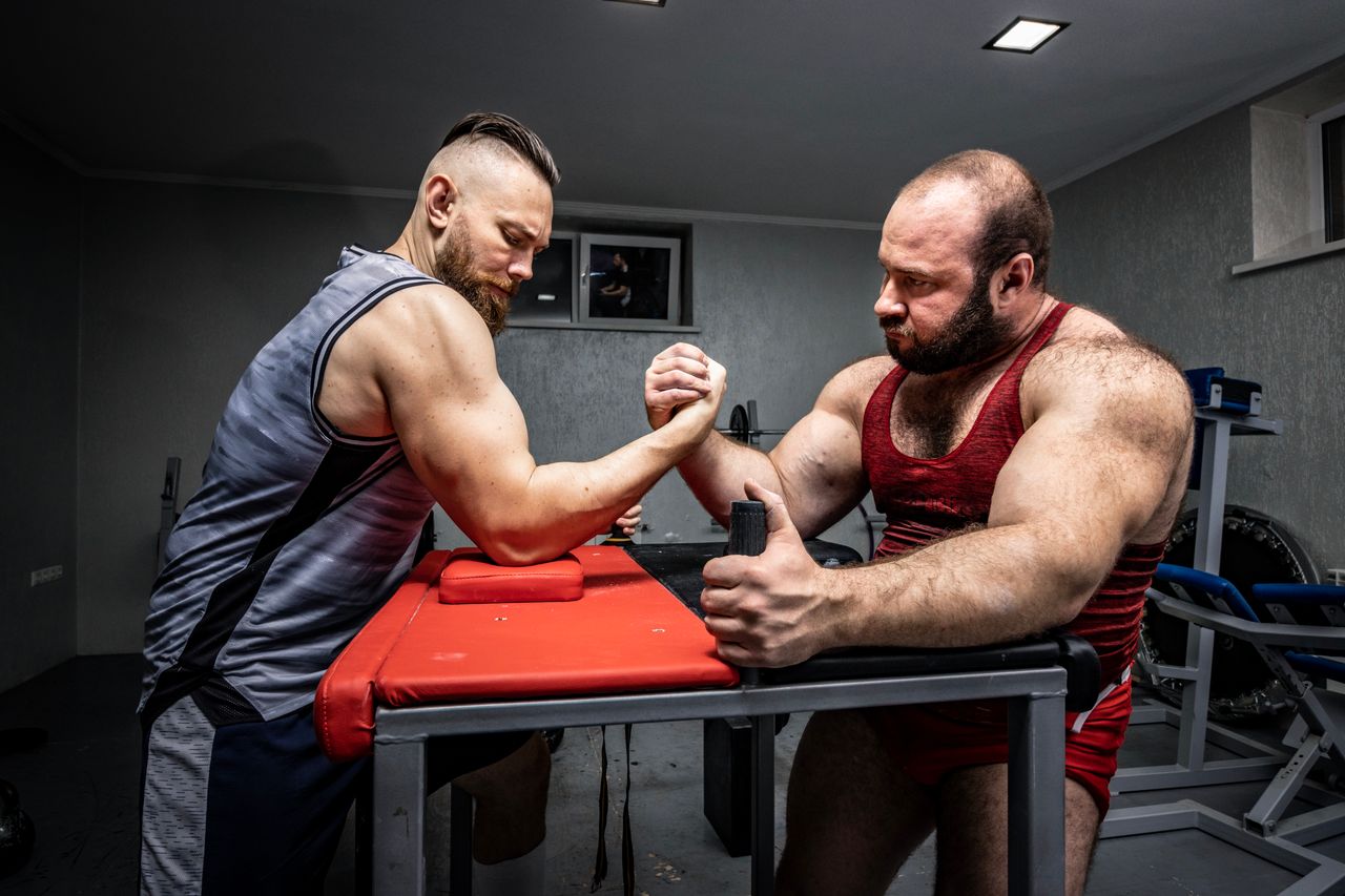Arm Wrestling action shot
